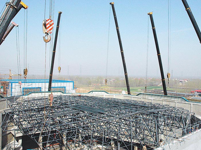 广汉网架高空滑移法